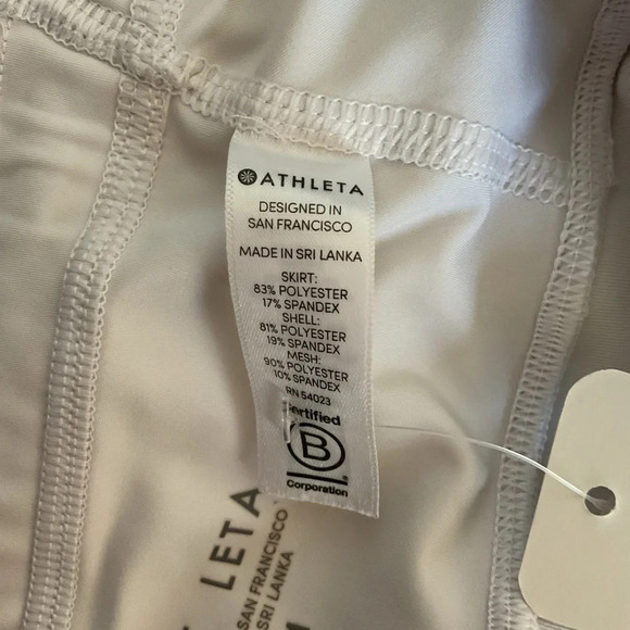 Athleta Womens White Athletic Tennis Skort Golf Activewear Size Medium - Picture 6 of 6